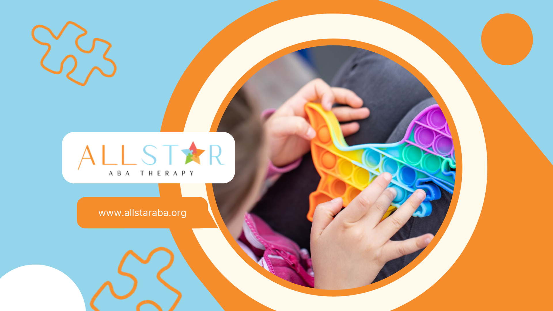 An autistic child playing with a fidget toy