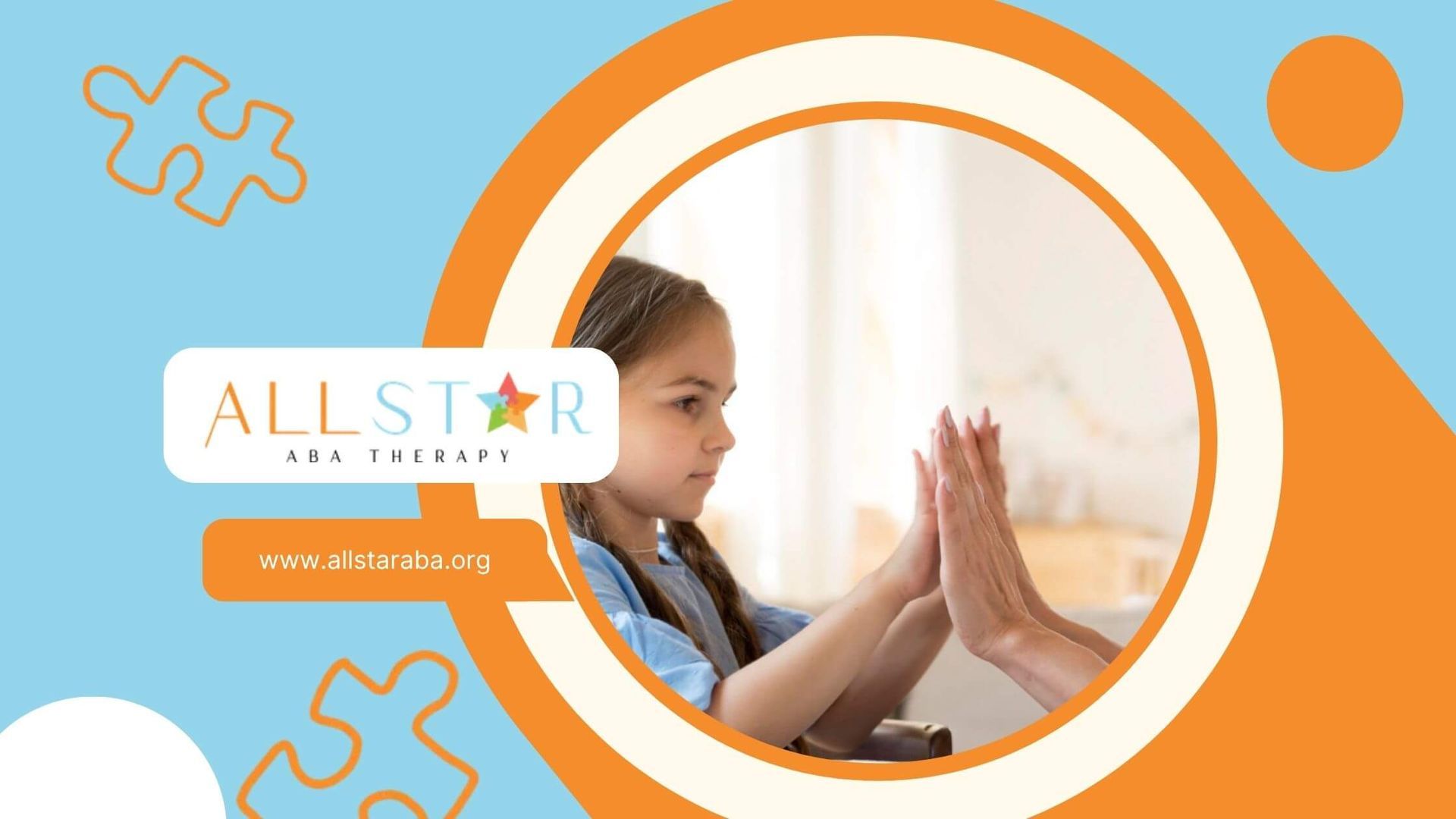 ABA therapist and autistic child are giving each other a high five.