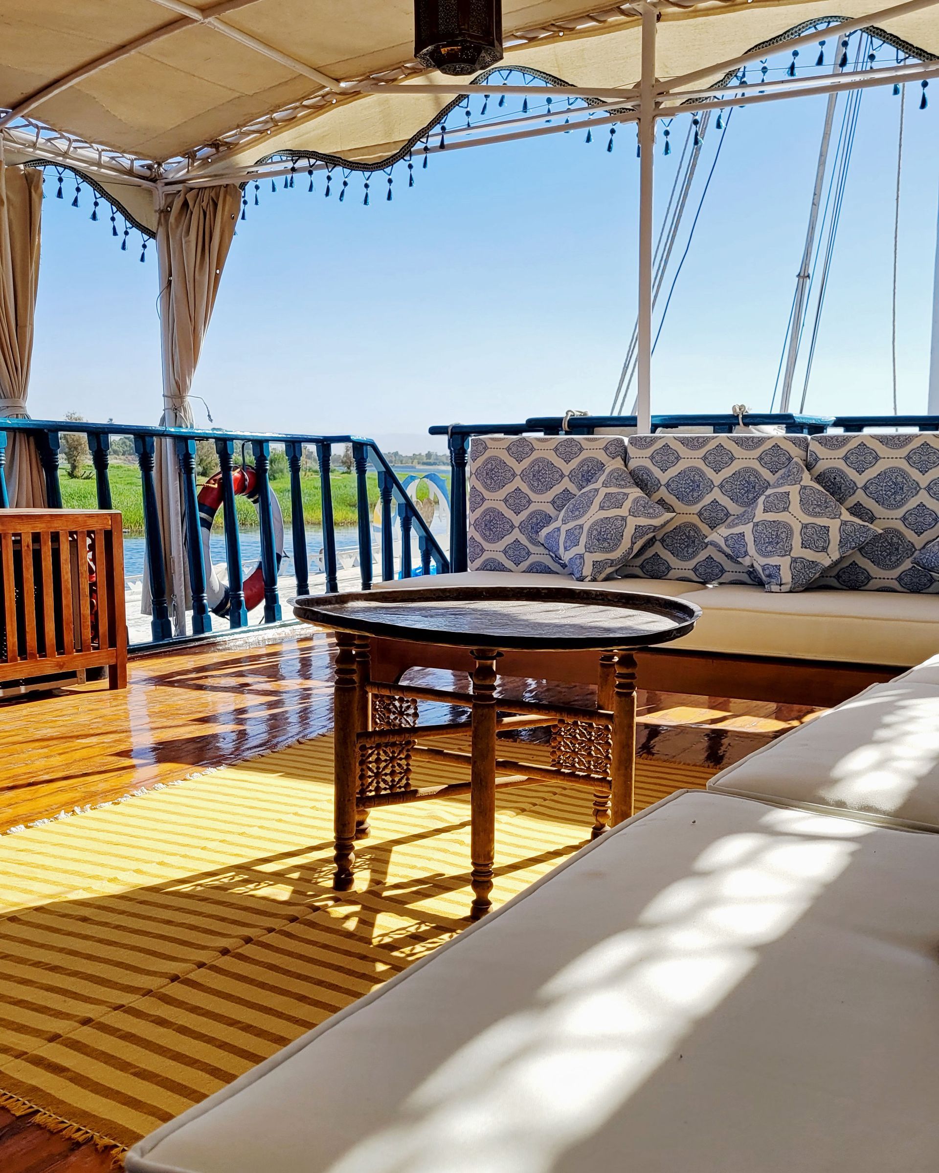 Dahabiya Nile cruise Luxor Aswan, original 1899 Dahabiya Kingfisher, private Nile cruises Egypt