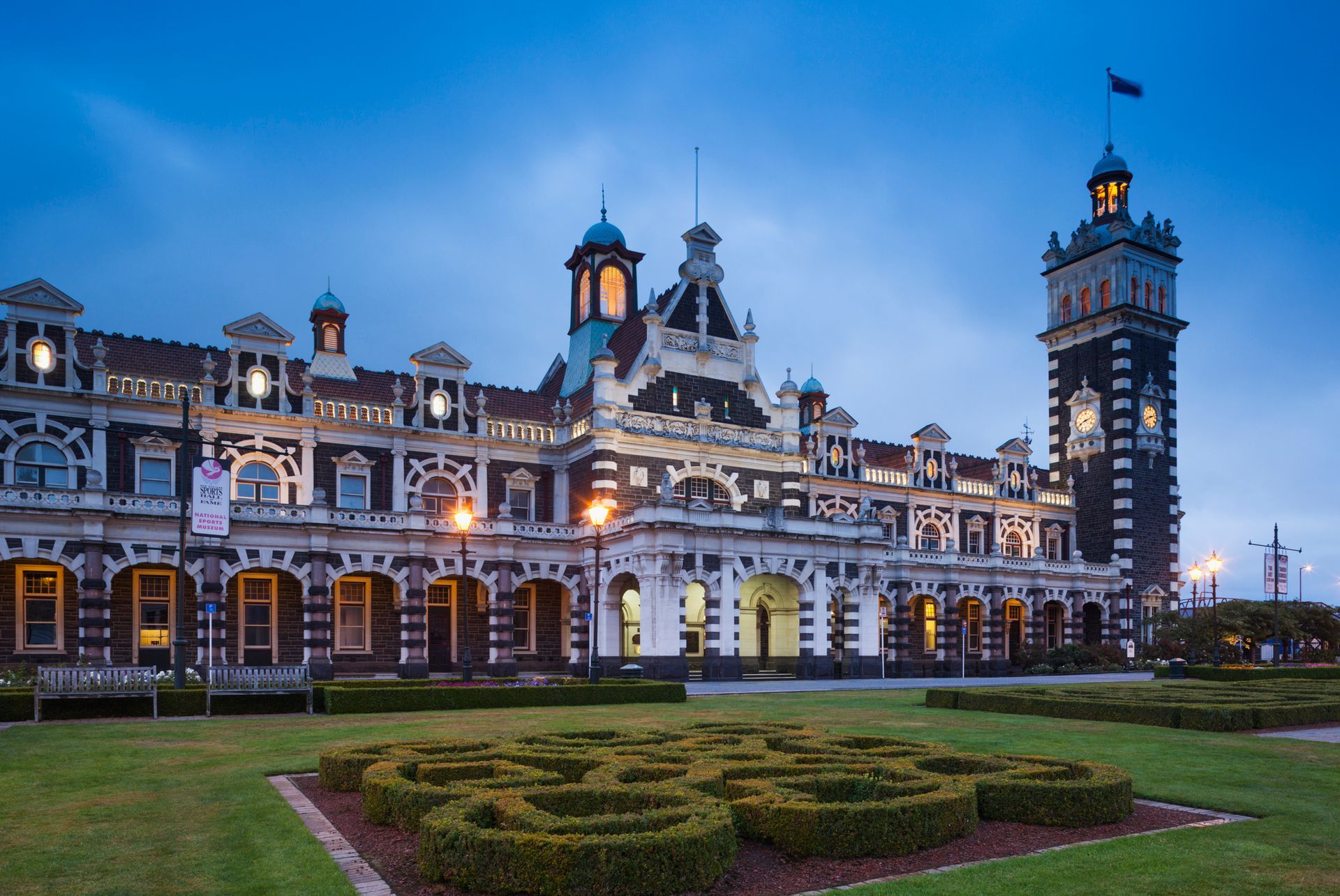 A large building with a clock tower on top of it
