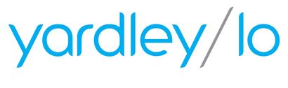 Logo for Yardley/lo, in teal text with a gray forward slash.