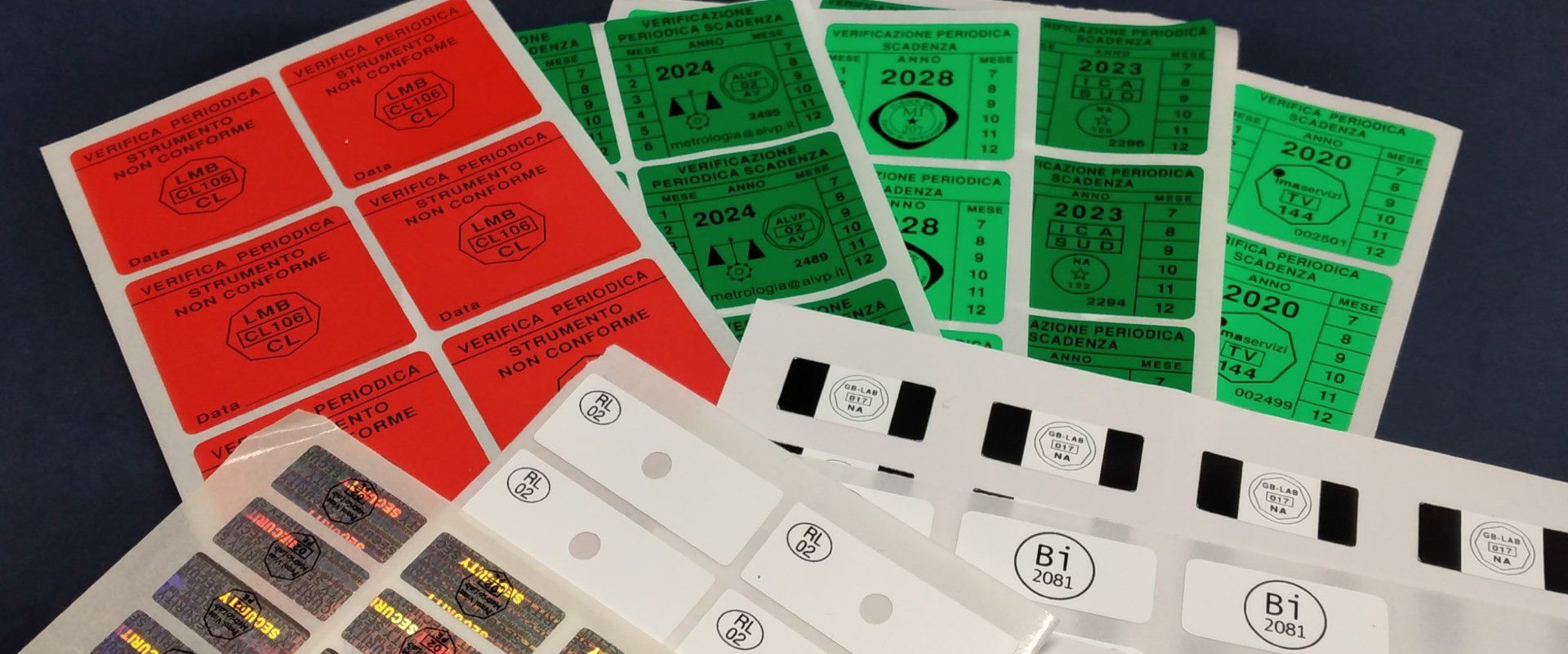 ETICHETTE PER VERIFICA PERIODICA