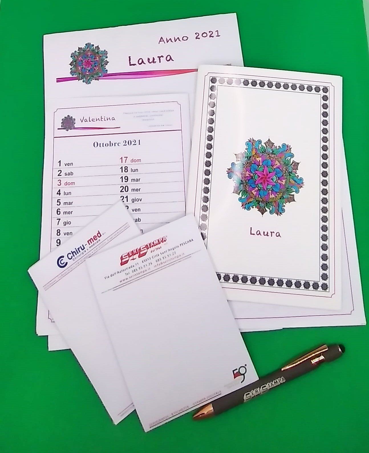 calendario stampa serigrafica