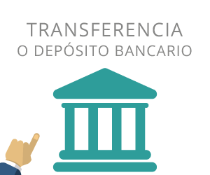 transferencia o deposito bancario