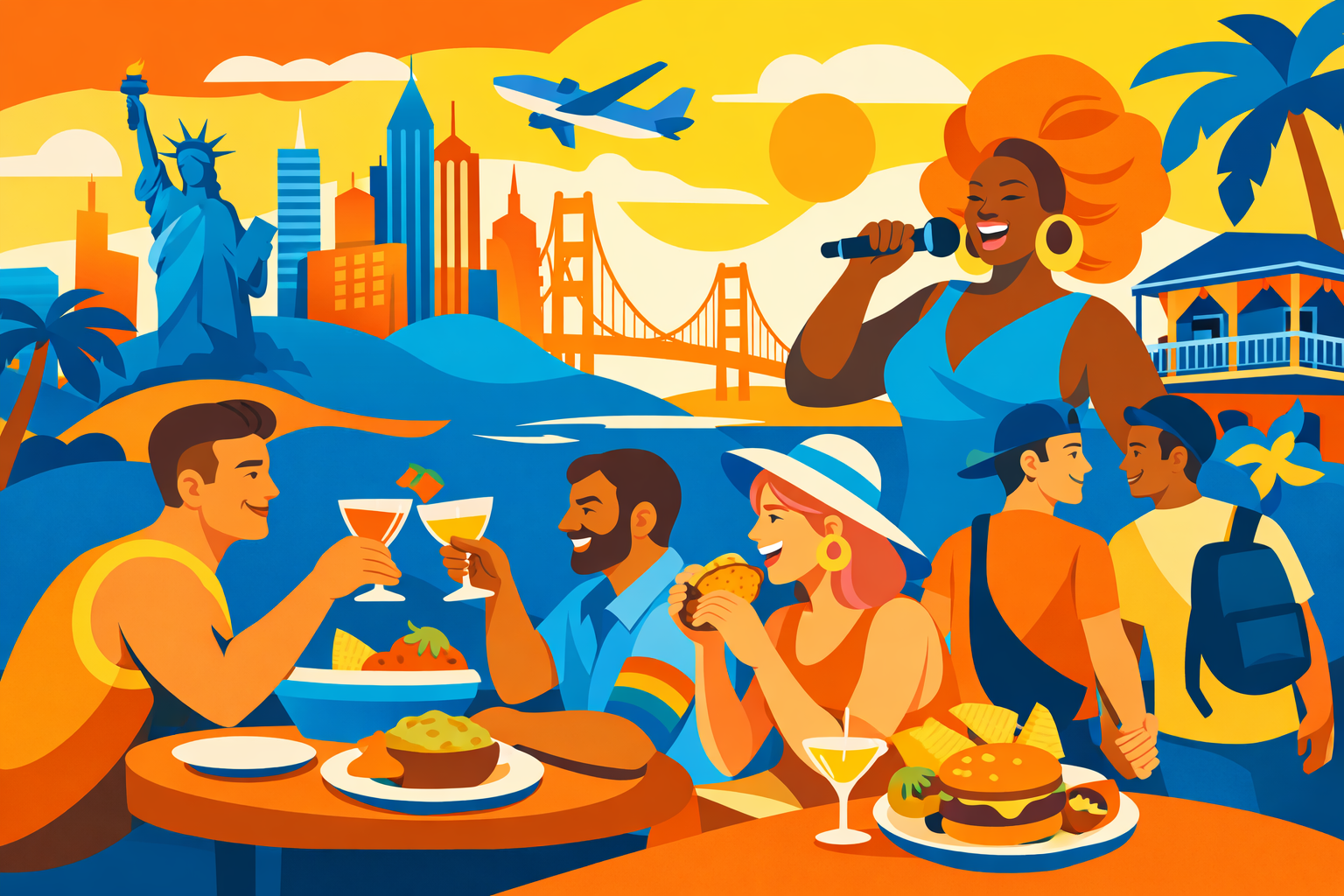 LGBTQ+ friendly food tours USA for gay travellers