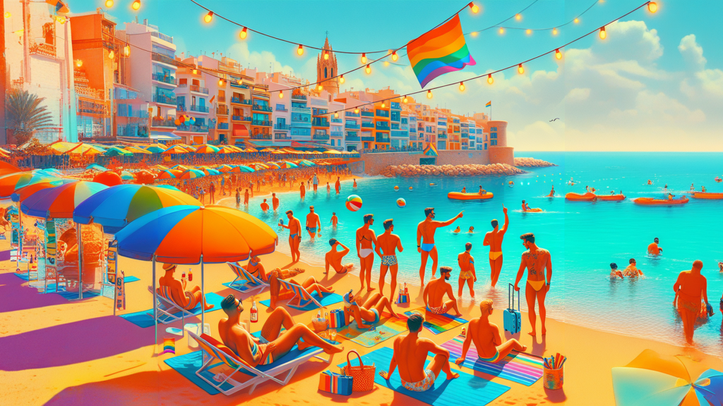 A group of people are sitting under umbrellas on a beach.