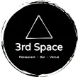 A logo for a restaurant , bar , and venue called 3rd space.