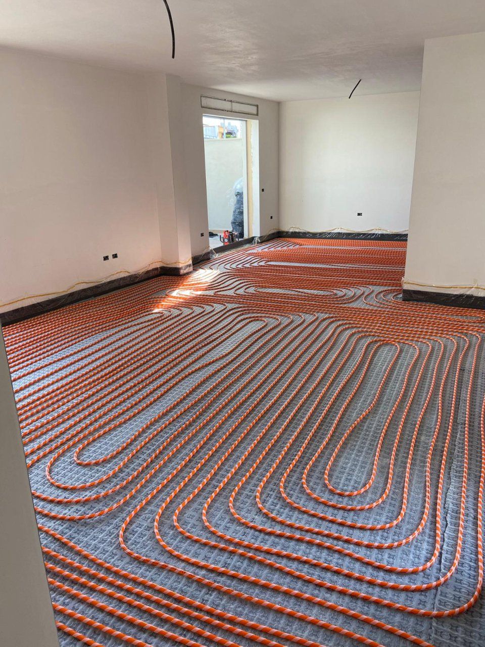 dettagli impianto di riscaldamento a pavimento