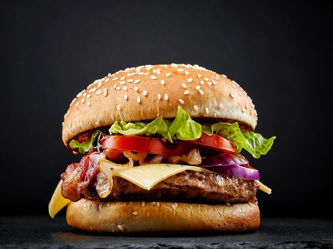 A Gourmet Cheeseburger — Boundary Street Fish & Burger Bar in Railway Estate, QLD