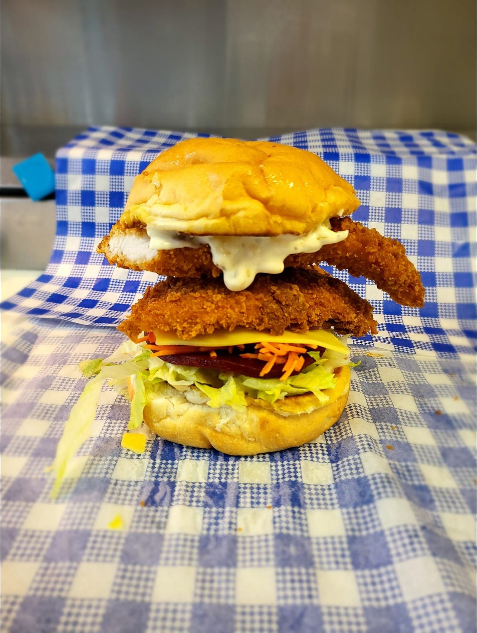 Fish Burger — Boundary Street Fish & Burger Bar in Railway Estate, QLD
