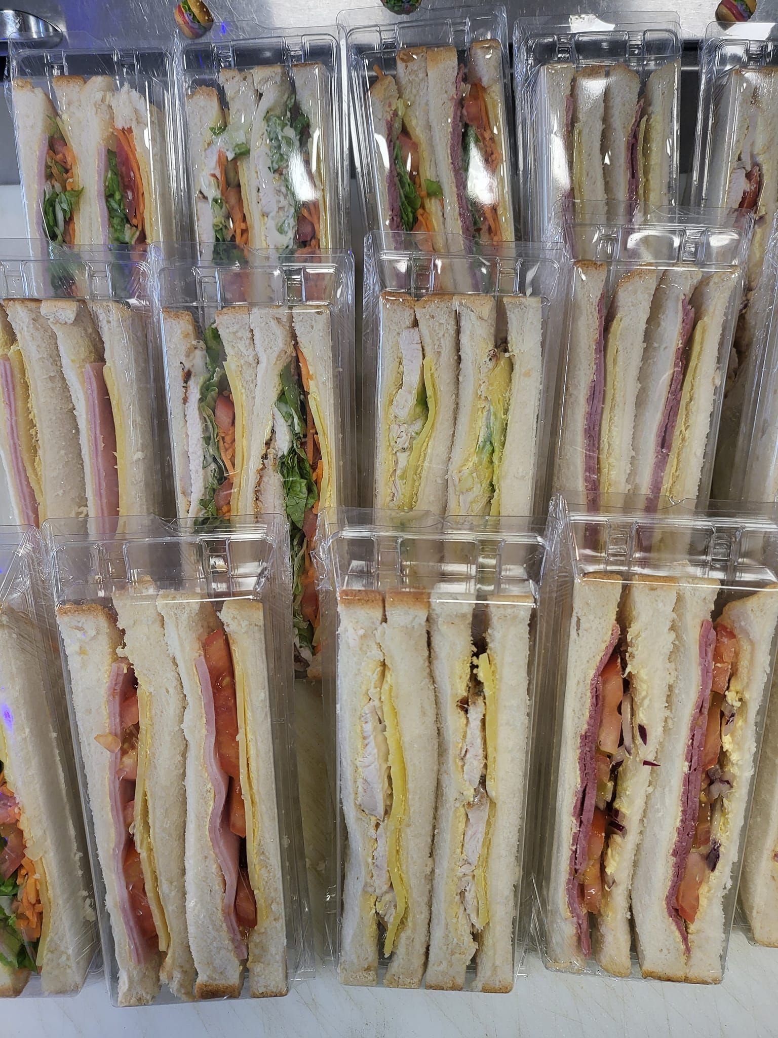 Sandwiches in Clear Plastic Containers — Boundary Street Fish & Burger Bar in Railway Estate, QLD