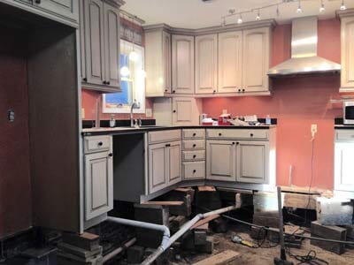 KITCHEN CUT OUT BEFORE — Home Services Foundation Repair in Fordyce, AR