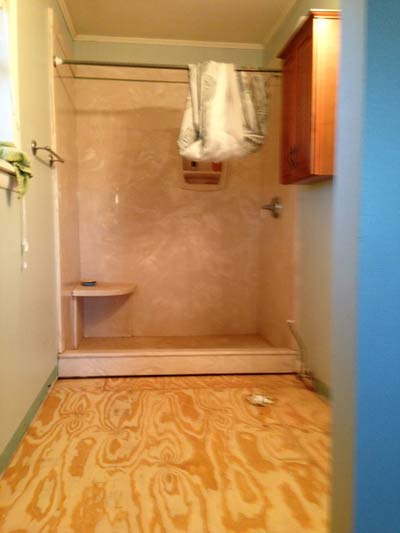 BATHROOM CUT OUT AFTER — Home Services Foundation Repair in Fordyce, AR