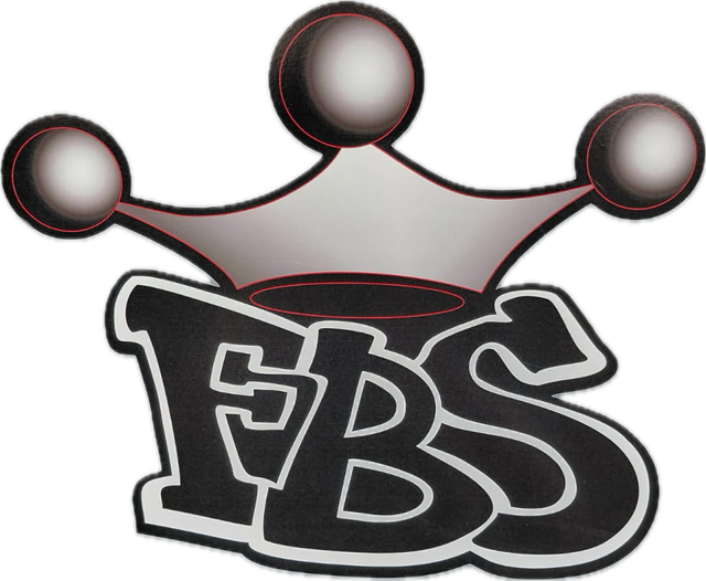 Black and white FBS logo with a crown above it.