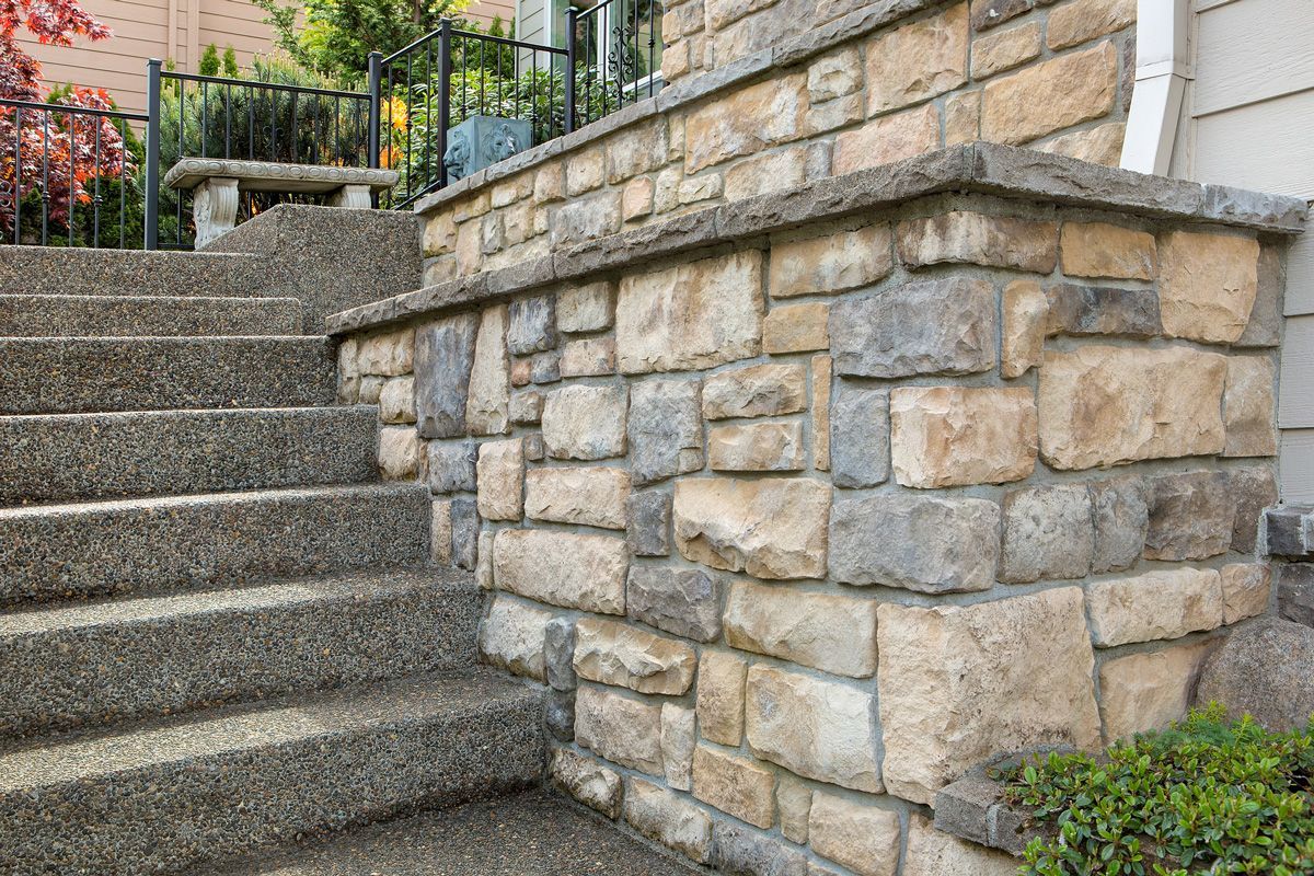 Cultured Stone Work in Front of House — Mayfield, NY — Miller's Ready Mix Concrete