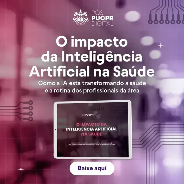 An advertisement for o impacto da inteligencia artificial na saude