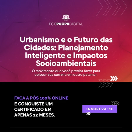 An advertisement for urbanismo e o futuro das cidades