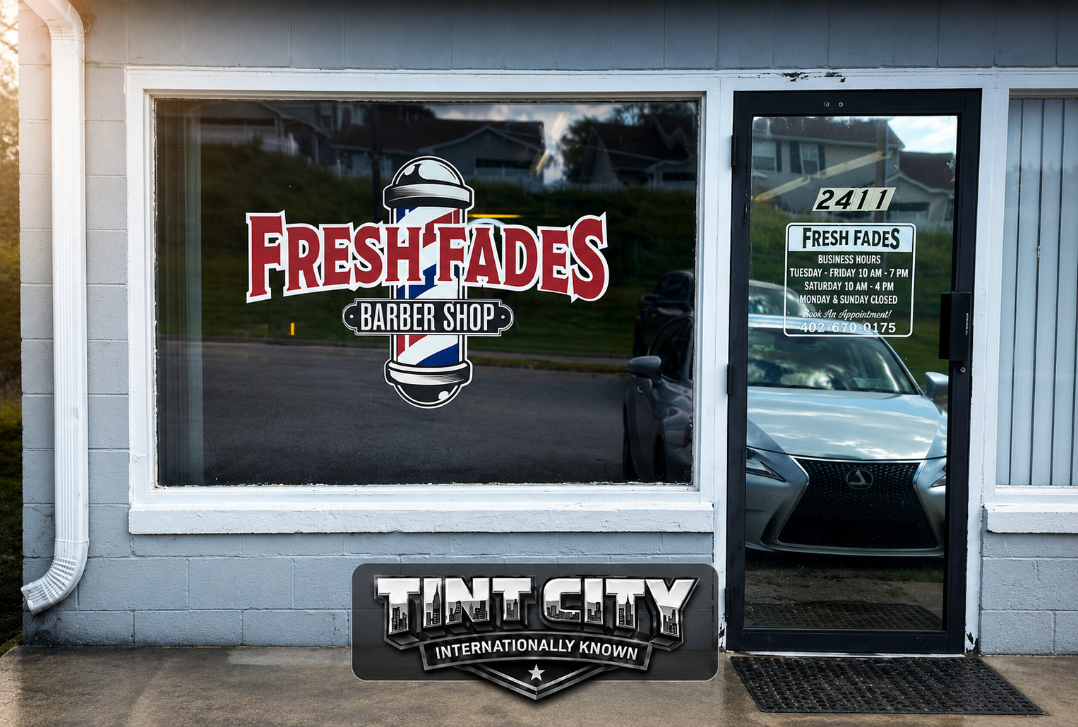 Commercial Barbershop Tint Job