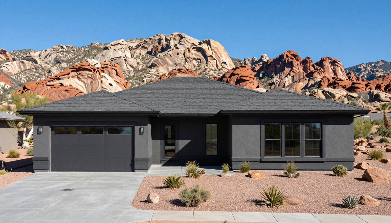 Asphalt roof in Arizona sunshine