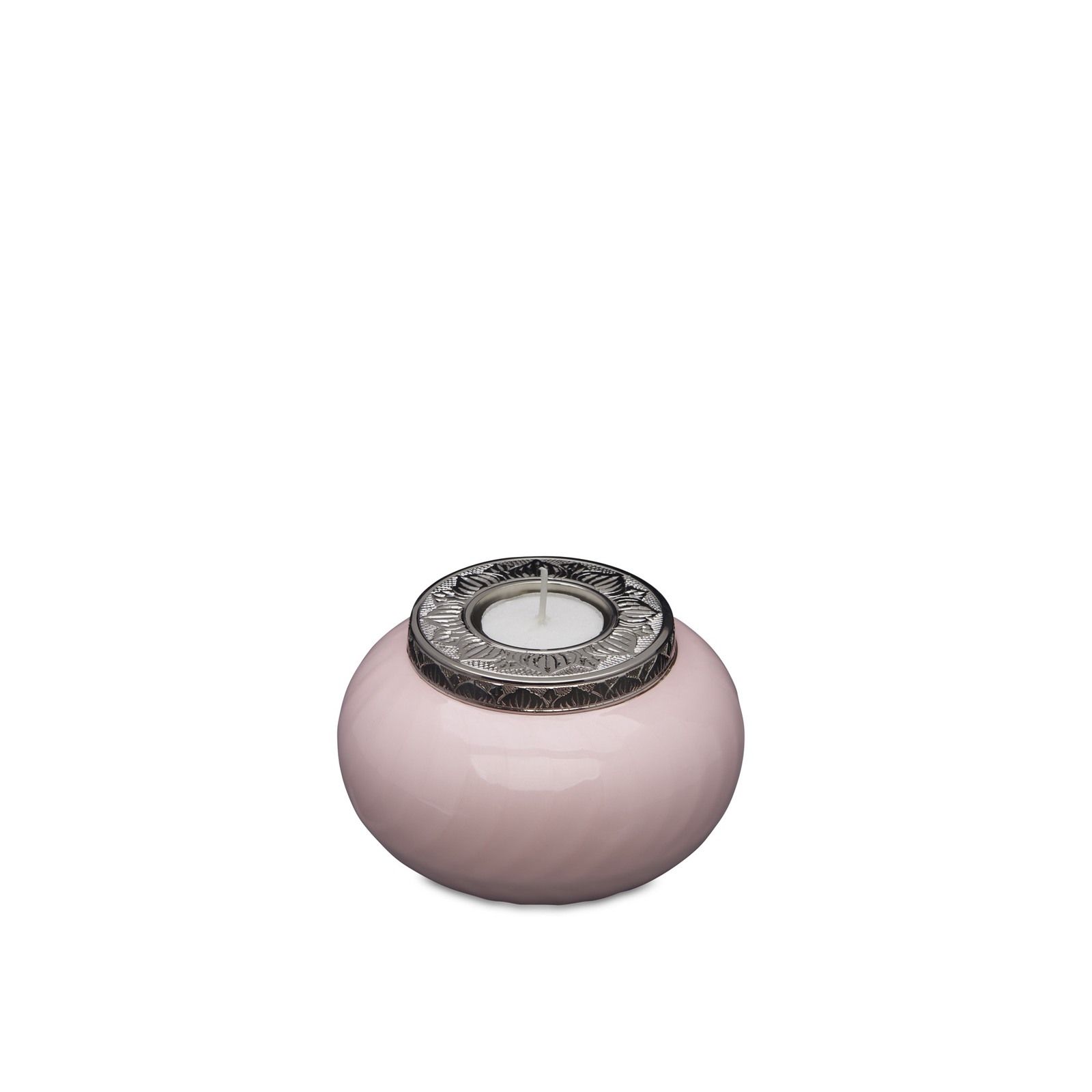 Pink and Silver Candle Urn - Keepsake — Little Treasures Pet Cremation in Bells Park, QLD