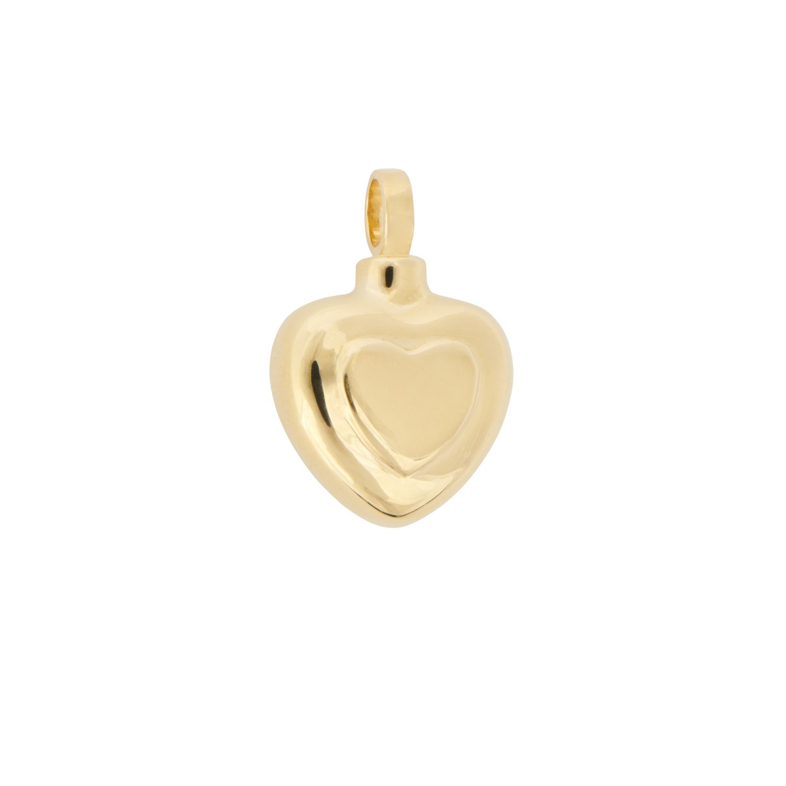 Double Heart Pendant 14ct Gold Vermeil — Little Treasures Pet Cremation in Bells Park, QLD