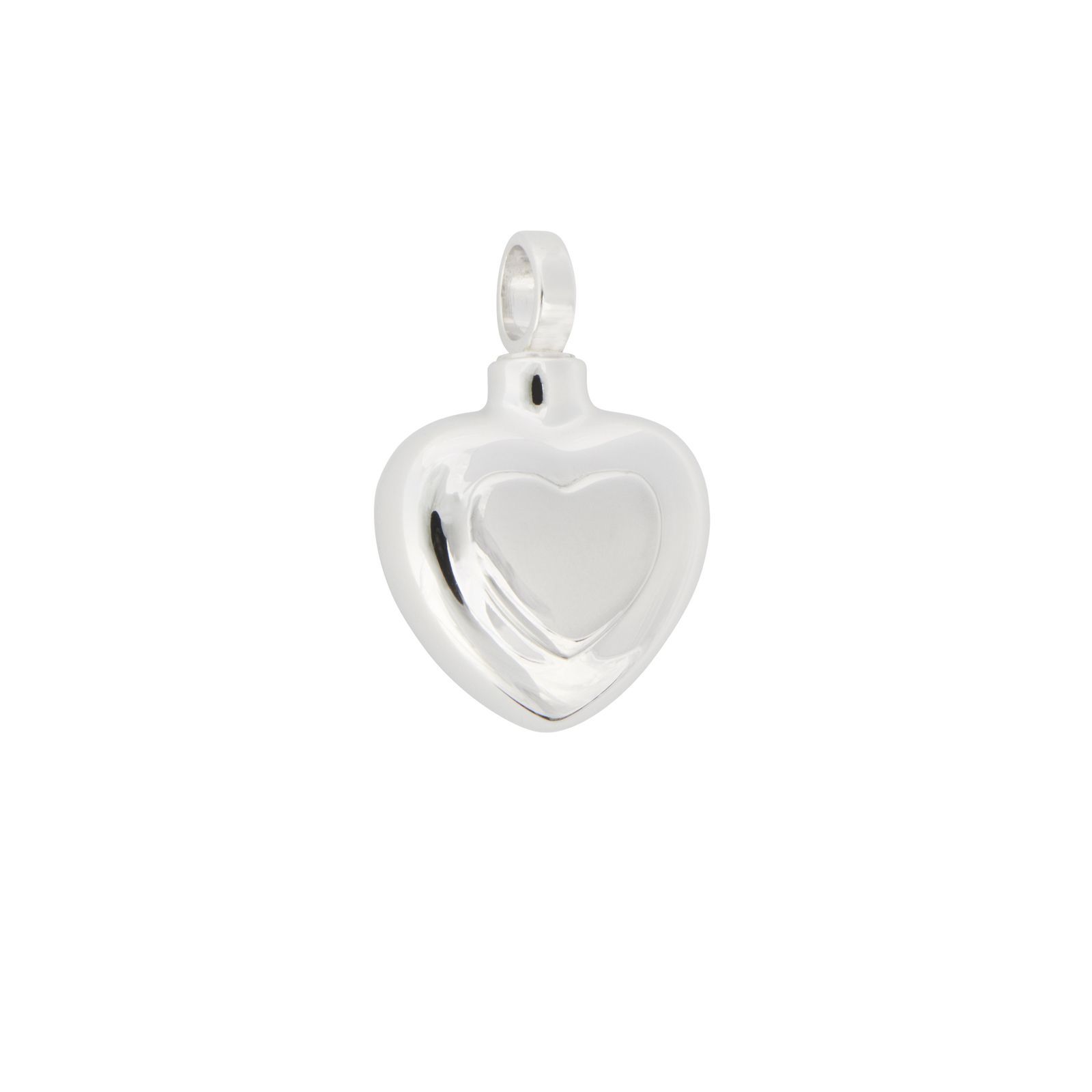 Double Heart Pendant 925 Silver — Little Treasures Pet Cremation in Bells Park, QLD