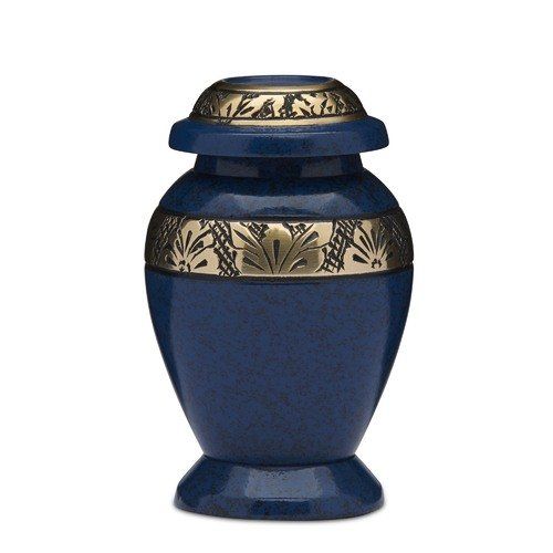 Embassy Blue Grey Urn Keepsake — Little Treasures Pet Cremation in Bells Park, QLD