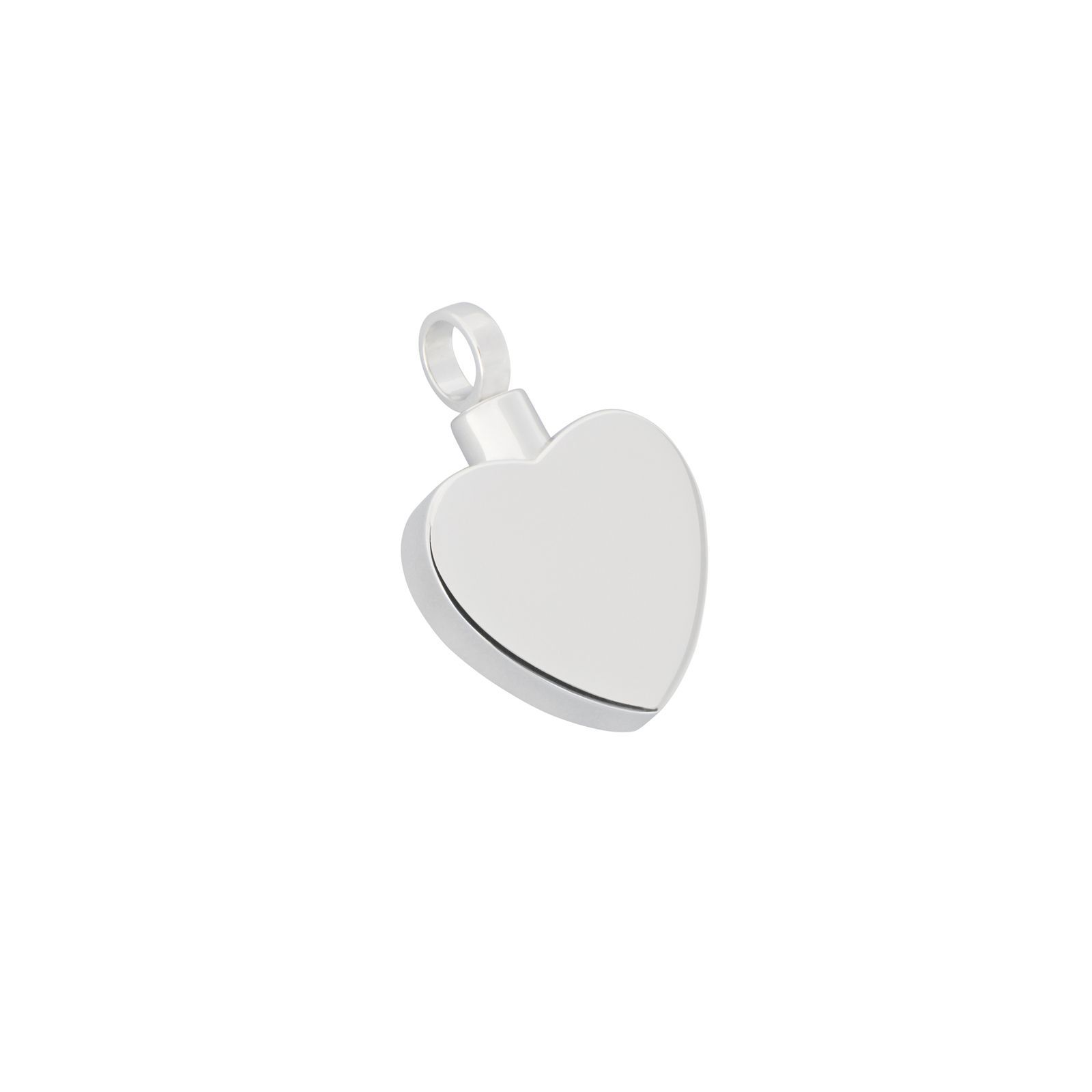 Flat Heart Premium Pendant 925 Silver — Little Treasures Pet Cremation in Bells Park, QLD
