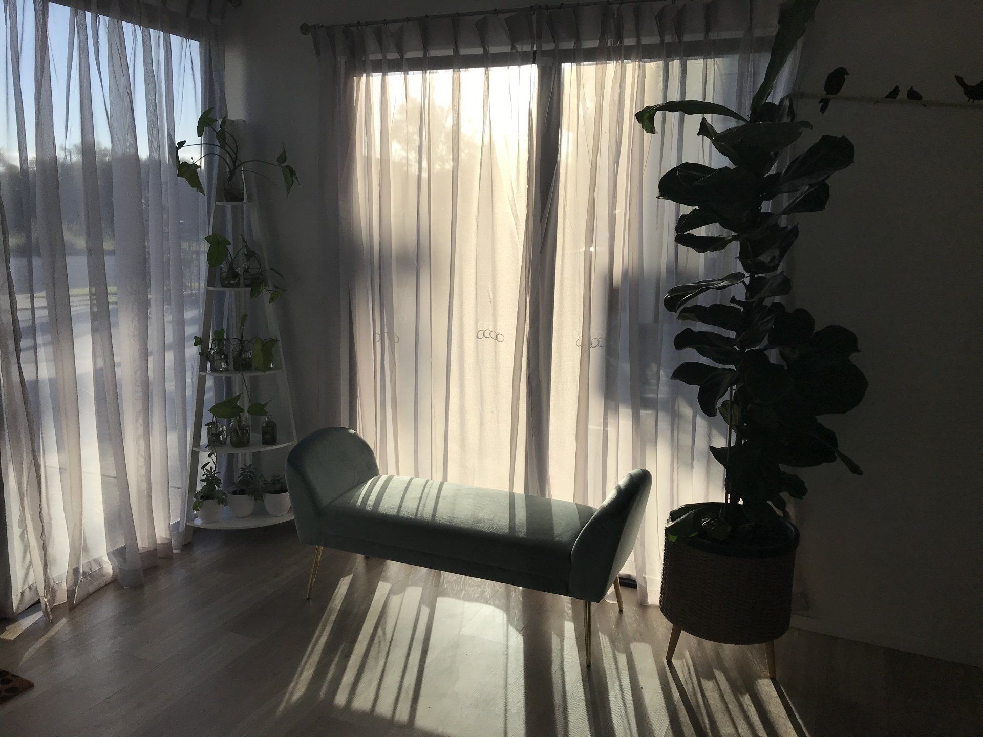 farewell room with photos and urns