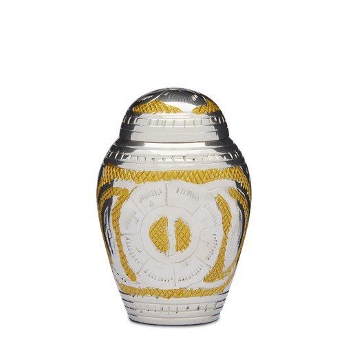 Gold and Silver Keepsake Urn — Little Treasures Pet Cremation in Bells Park, QLD