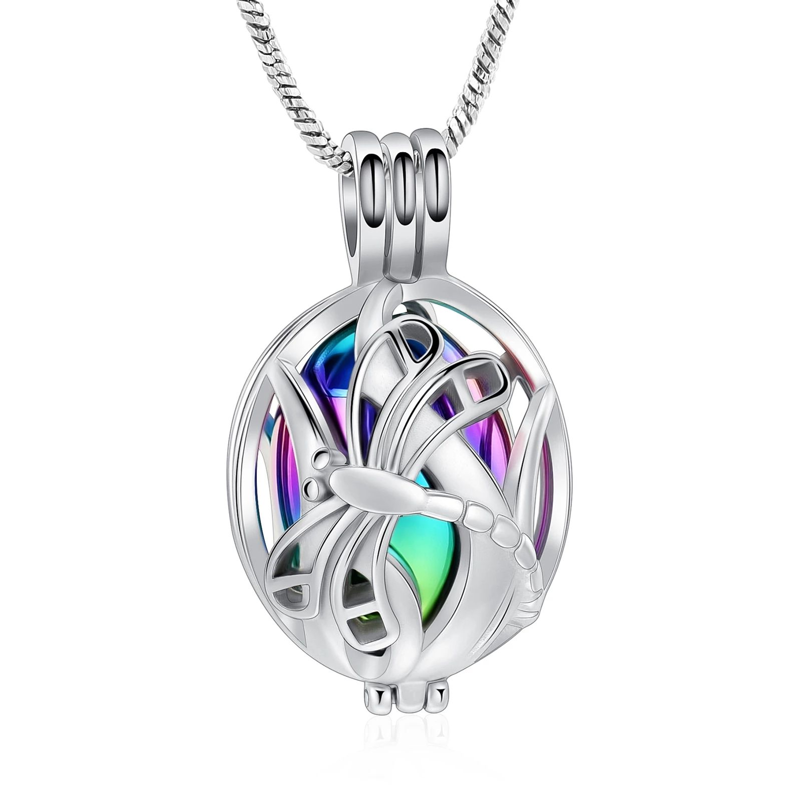 Dragon Fly Egg Urn Pendant Rainbow — Little Treasures Pet Cremation in Bells Park, QLD