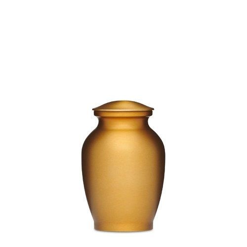 Matte Gold Alloy Urn — Little Treasures Pet Cremation in Bells Park, QLD