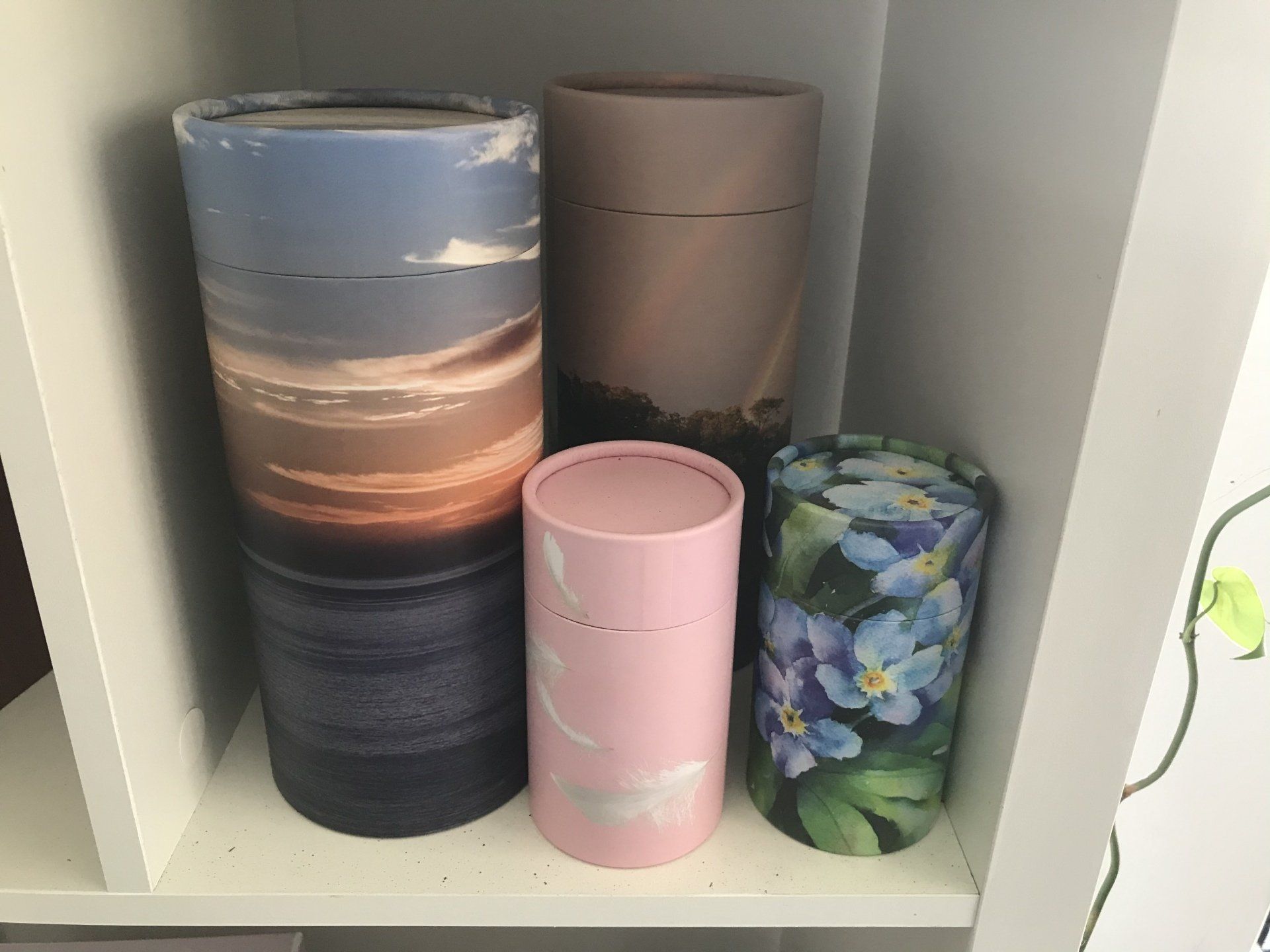 range of printed scatter urns