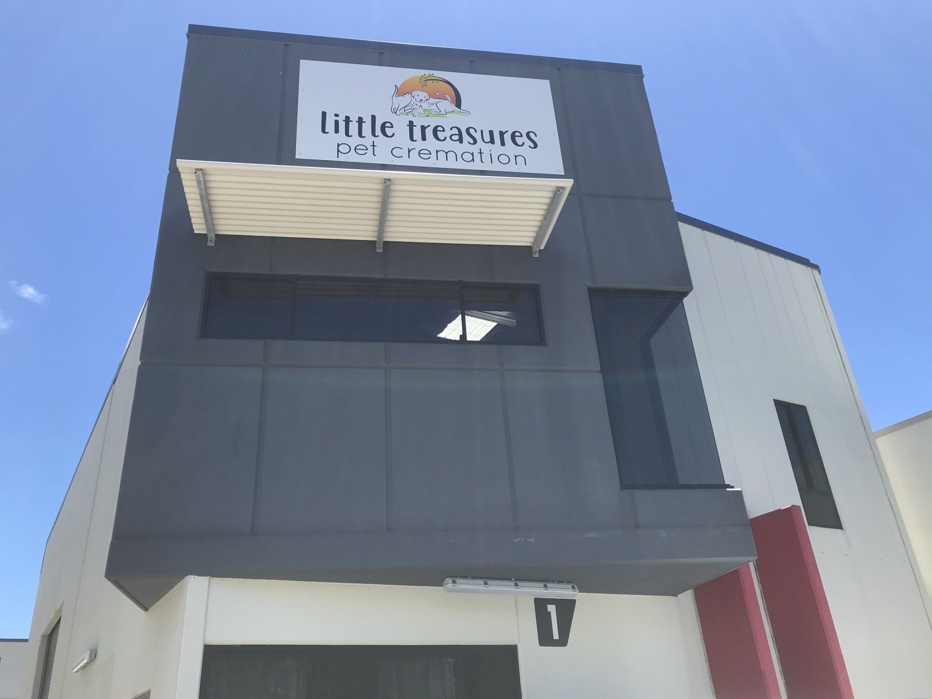 Sign outside little treasures pet cremation Sunshine Coast