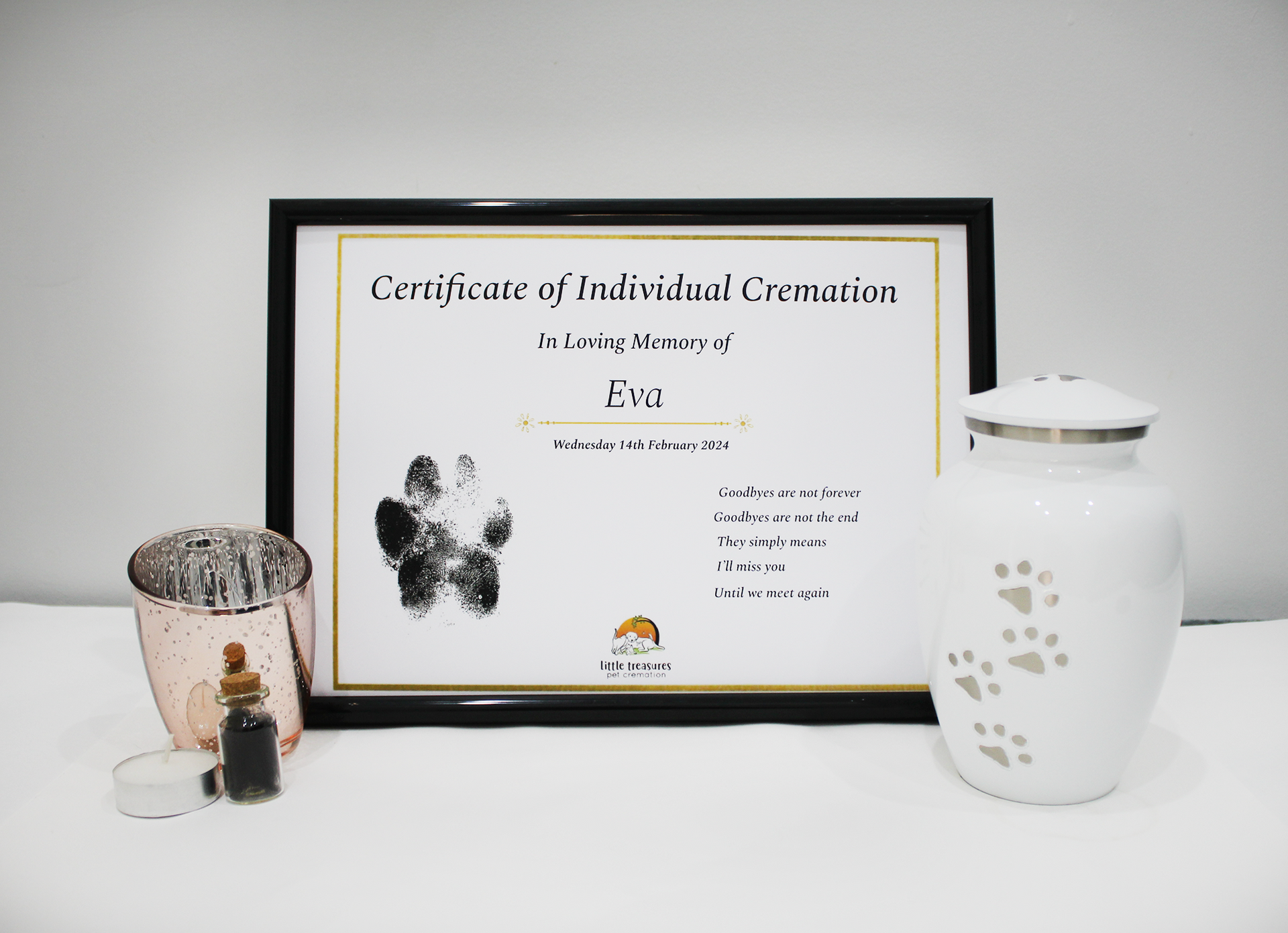 pet cremation and memorial package