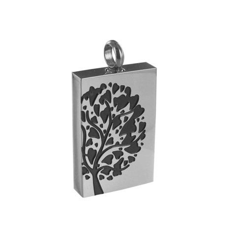Tree of Life Silver Tile Pendant — Little Treasures Pet Cremation in Bells Park, QLD