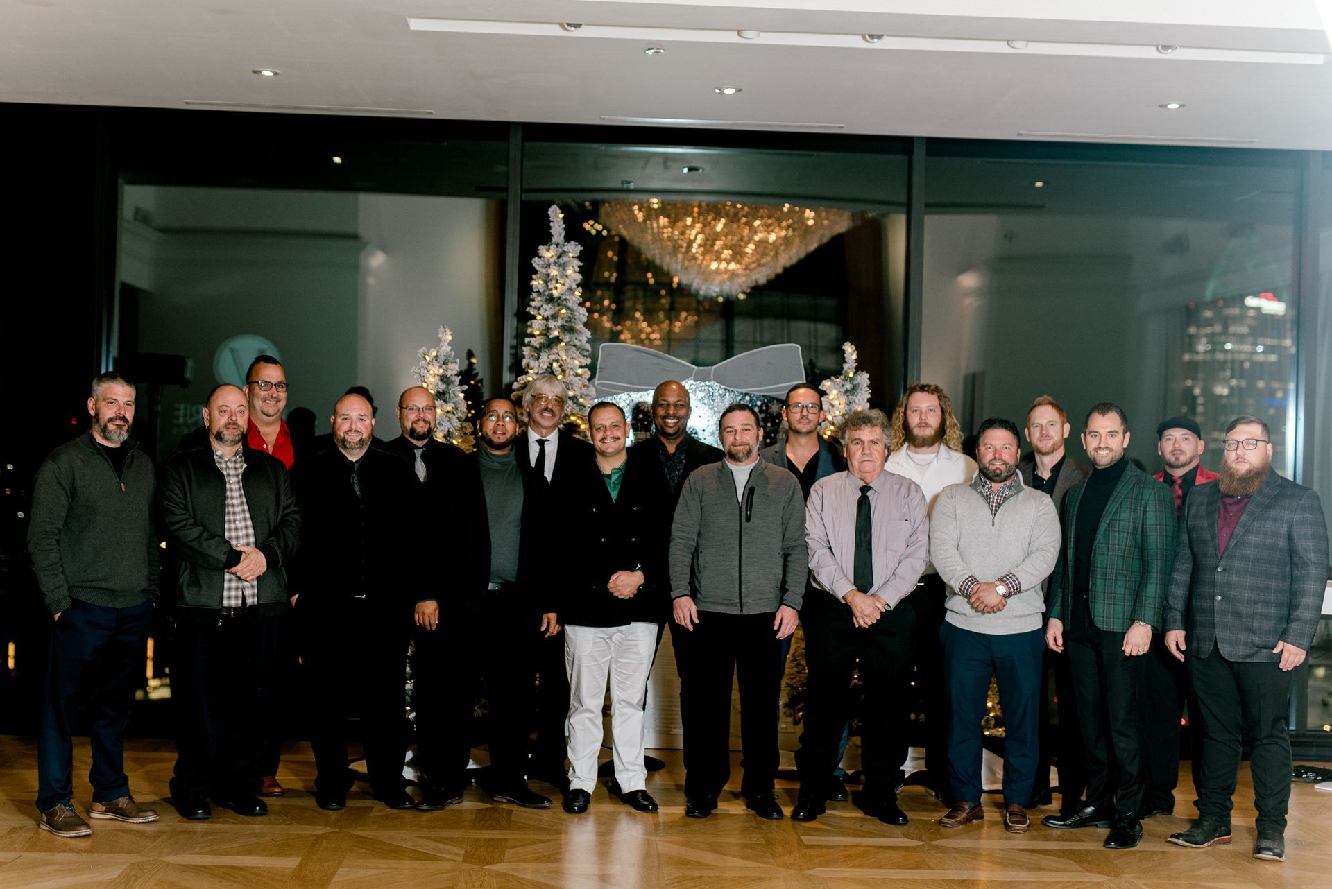 Team members enjoying the Venture Communities holiday party