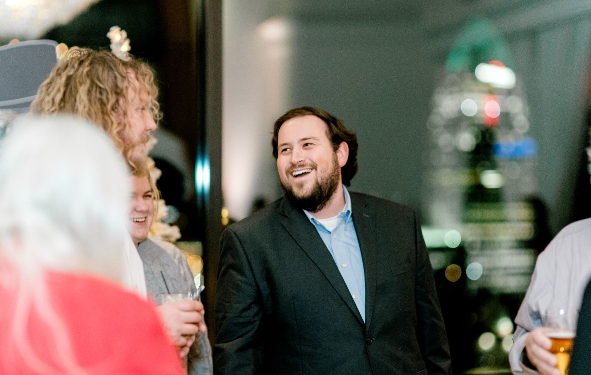 Team members enjoying the Venture Communities holiday party