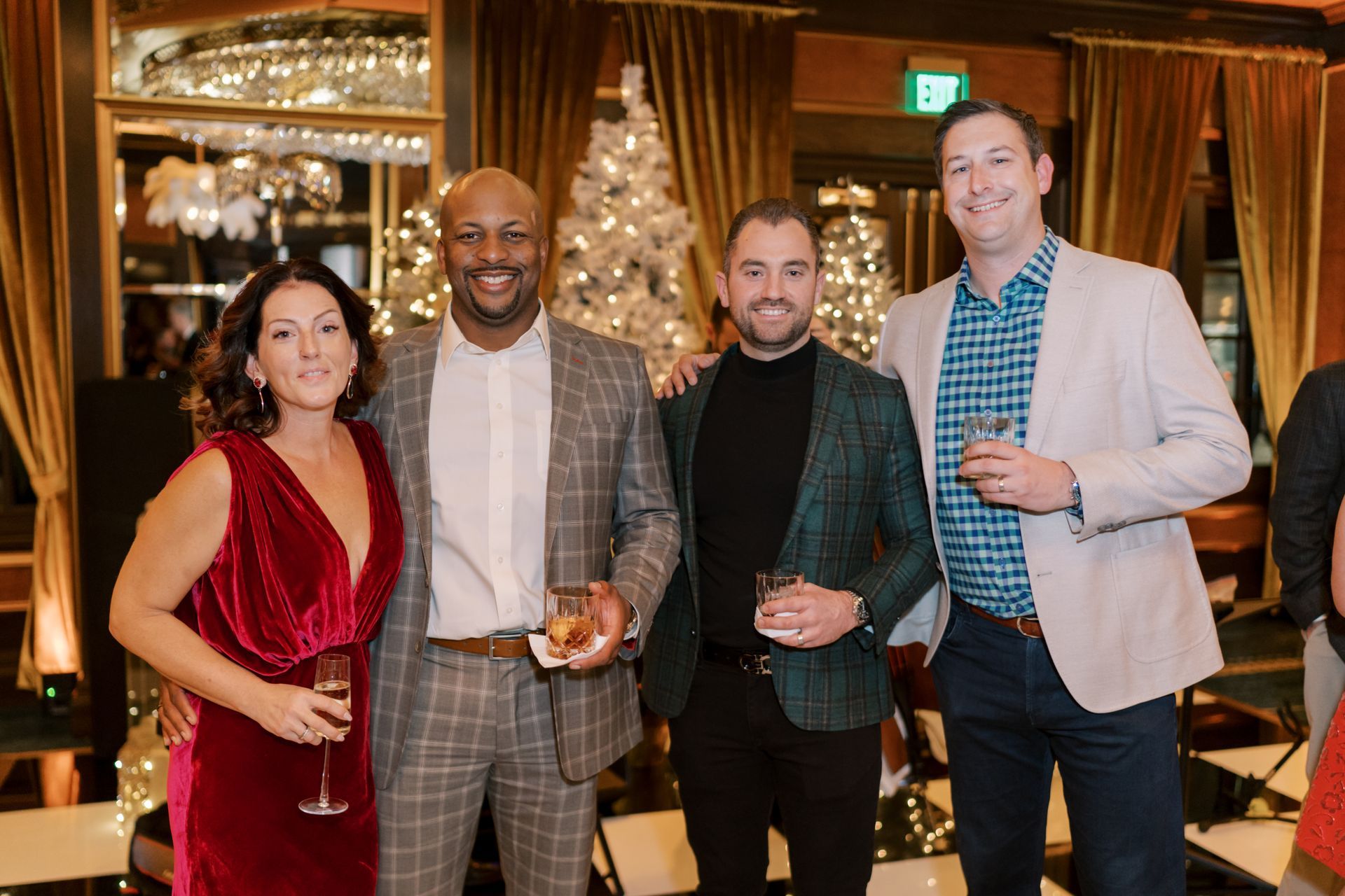 Team members enjoying the Venture Communities holiday party