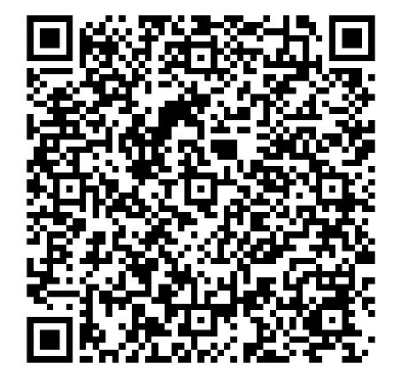 QR code with a pattern of black and white squares.