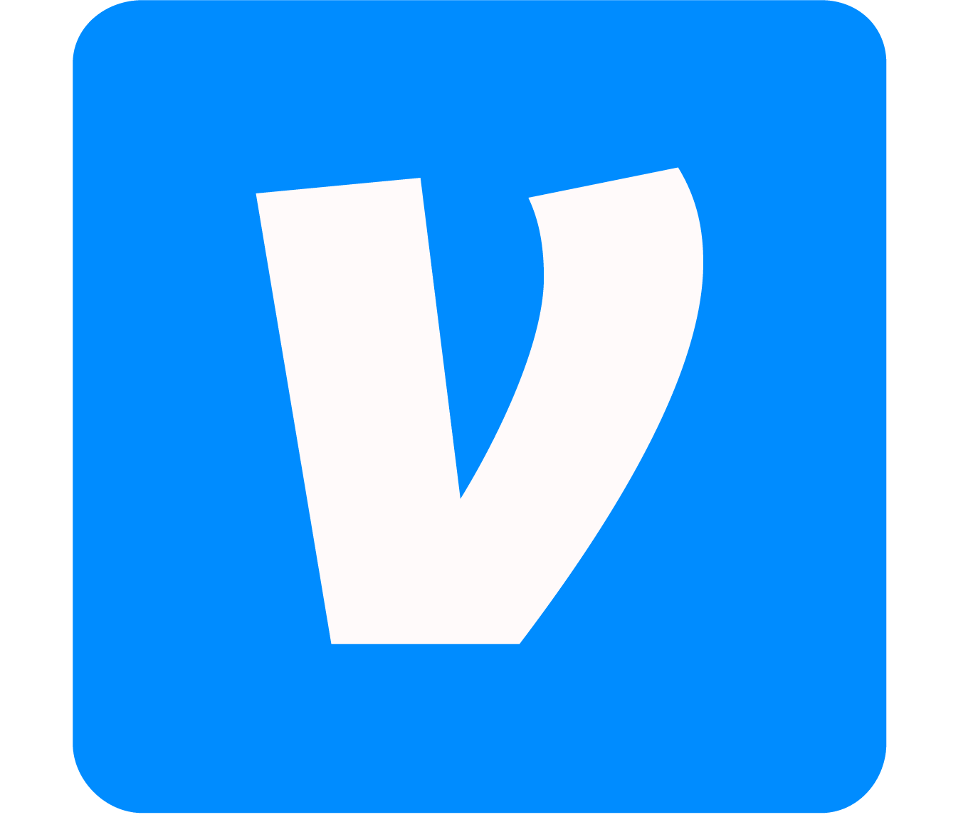 Venmo logo: white 