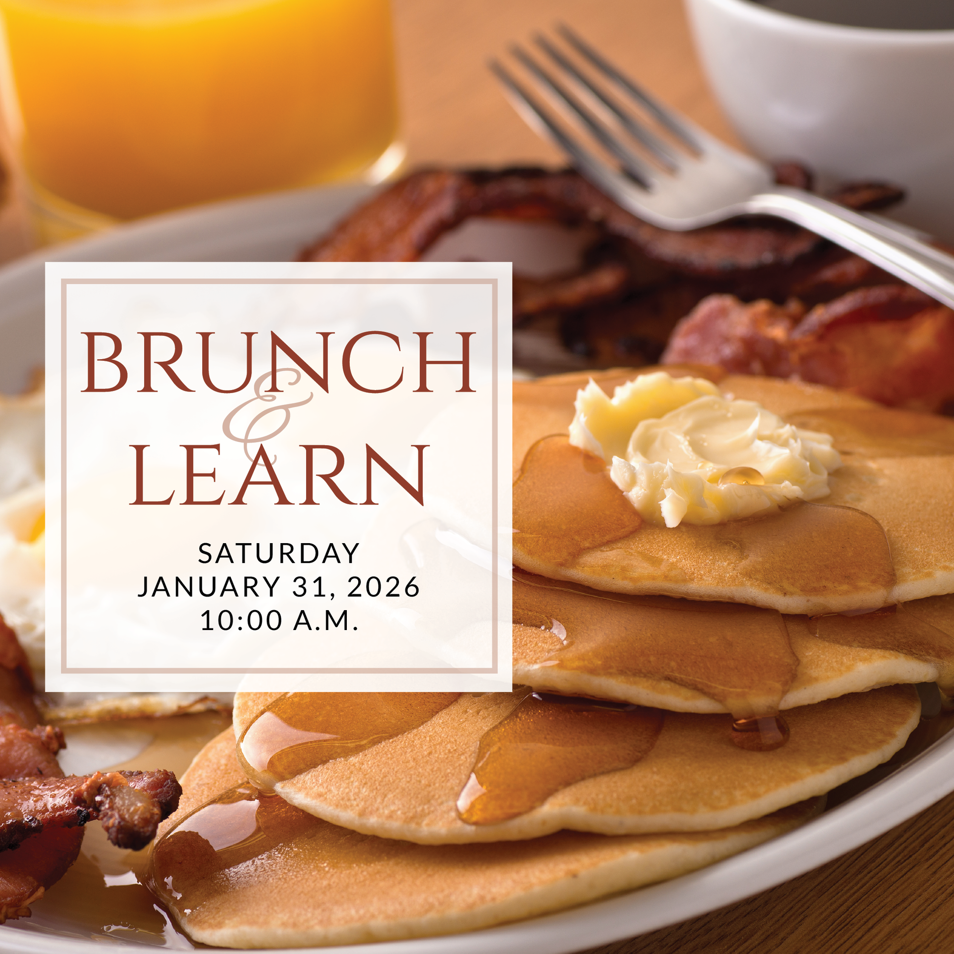 a plate of sandwiches on a table with the words lunch & learn on it