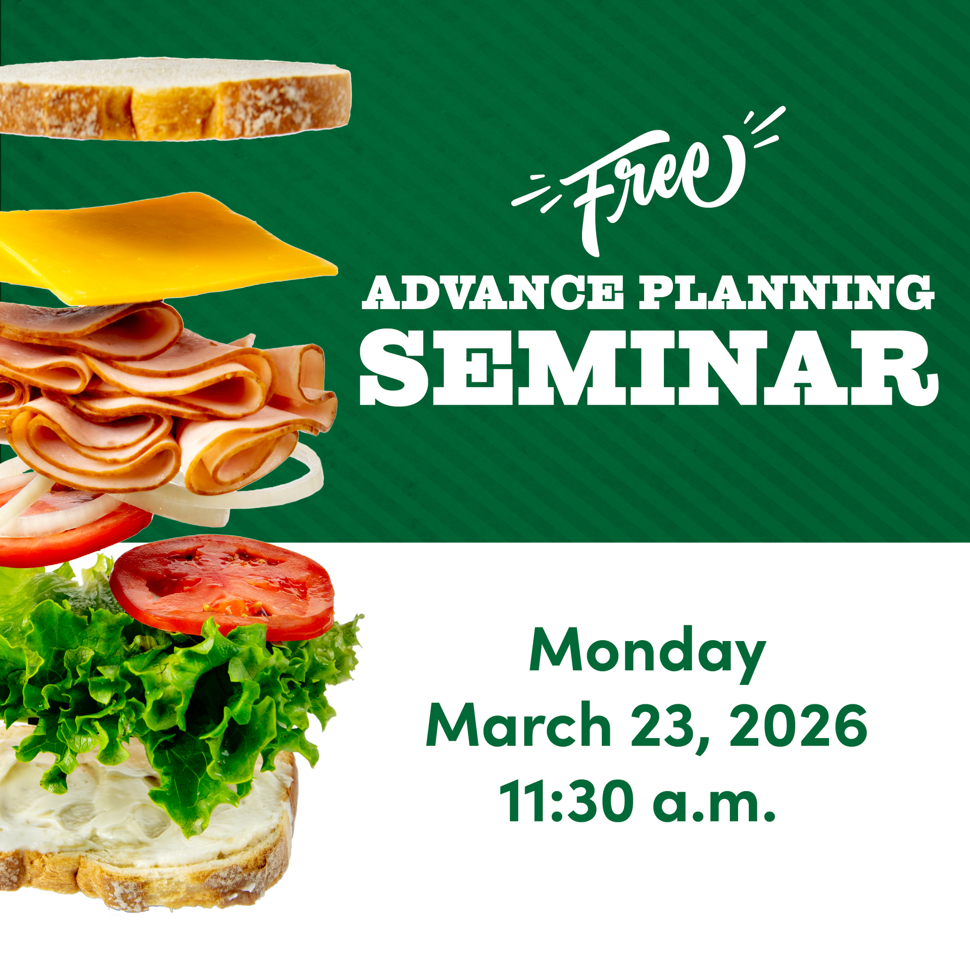 a plate of sandwiches on a table with the words lunch & learn on it