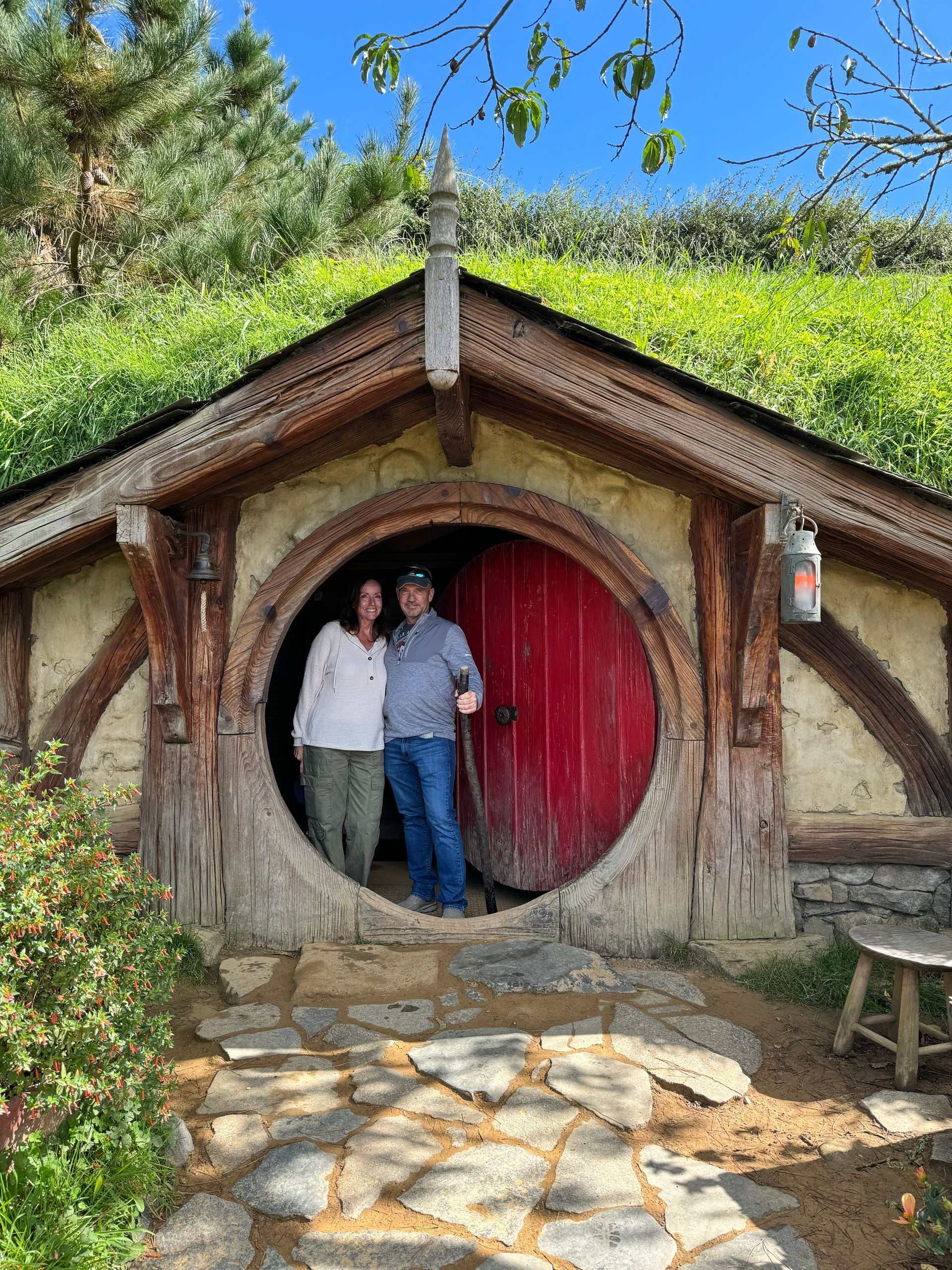 Chris and Nancy Parker in Hobbiton