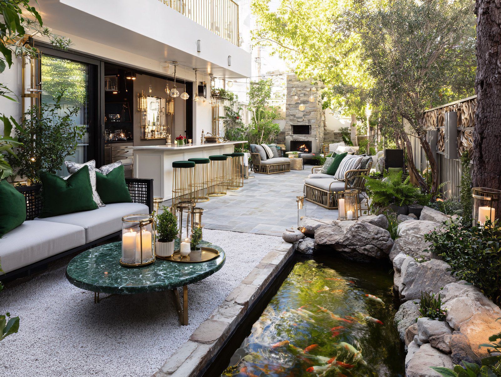 A yellow excavator is sitting on top of a pile of gravel.