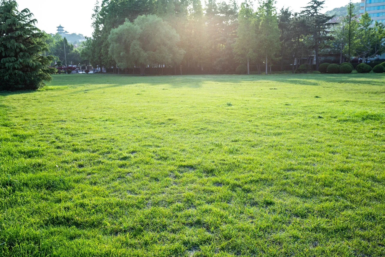 A man wearing a hard hat and goggles is standing in a room.