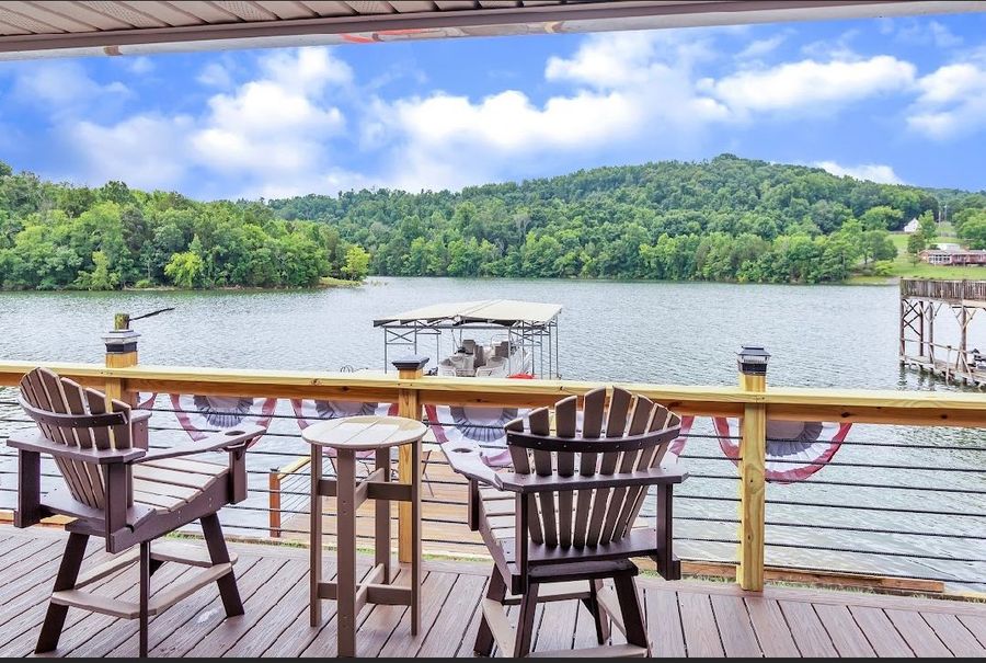 Boone Lake Property in Piney Flats, TN showing lakefront deck