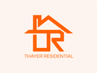 Orange logo: stylized house shape with "TR" inside, "THAYER RESIDENTIAL" text below.