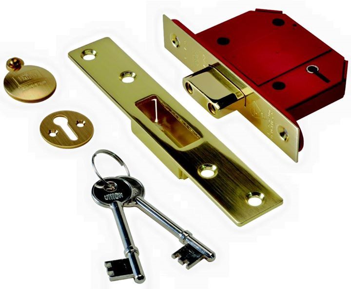 British Standard mortice deadlock fitted to a timber door by The Key Locksmith for improved home security in Orpington and Bromley.