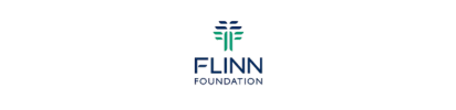 The flinn foundation logo is on a white background